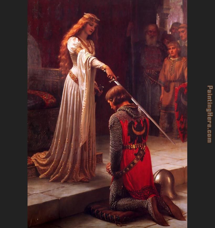 The Accolade painting - Edmund Blair Leighton The Accolade art painting